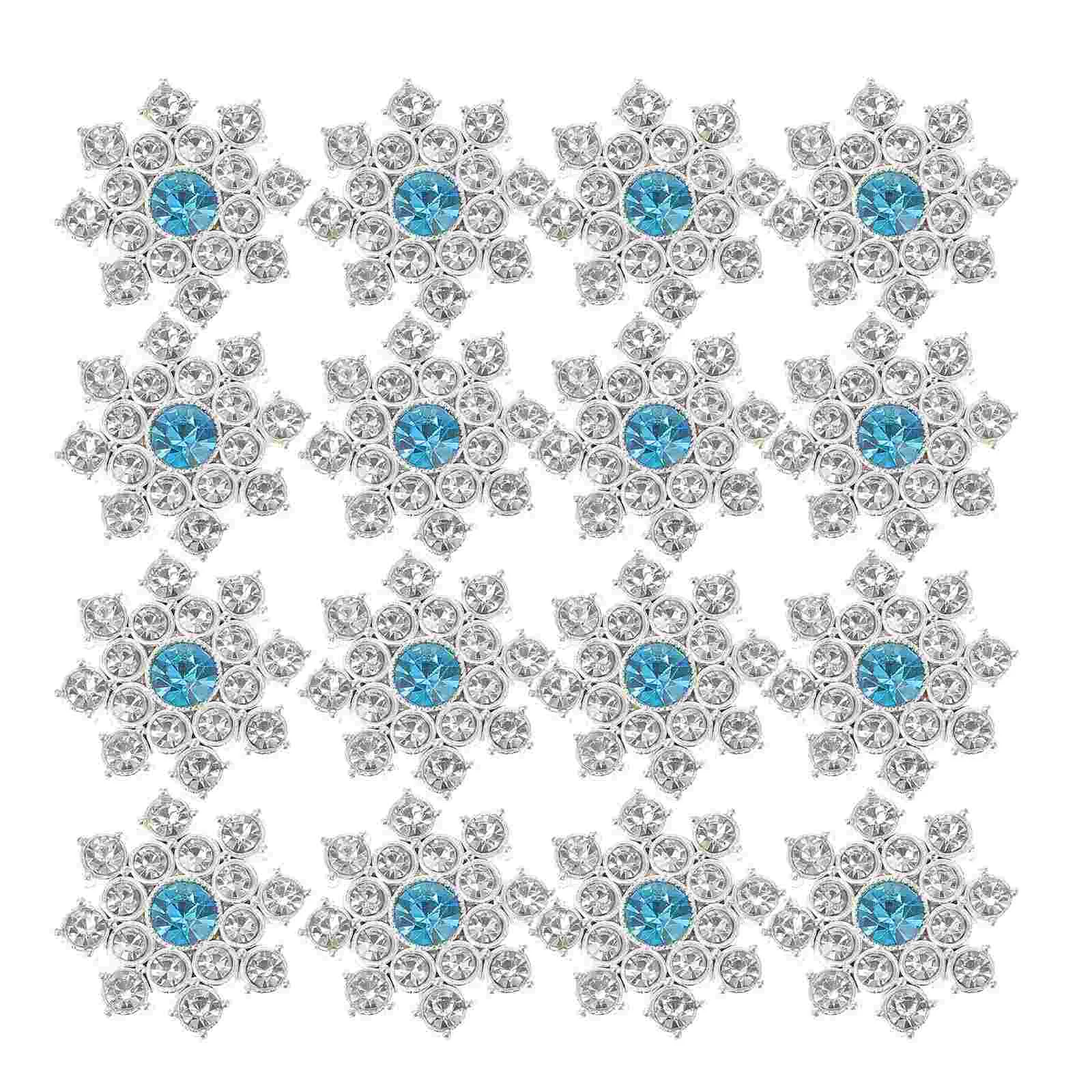

30 Pcs Jewelry Rhinestones Rhinestone Buttons Sewing Beads Snowflakes Crafts Manual Sewing Buttons Sew Strass Rhinestones Crafts