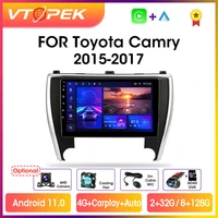 vtopek 2din android 11 0 car radio for toyota camry us version v55 2015 2017 auto multimedia players navigation gps head unit