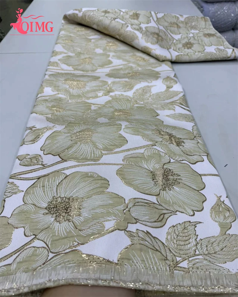 OIMG 2024 Новый жаккард Нигерия парчовое кружево Africa Французская ткань Тюль органза