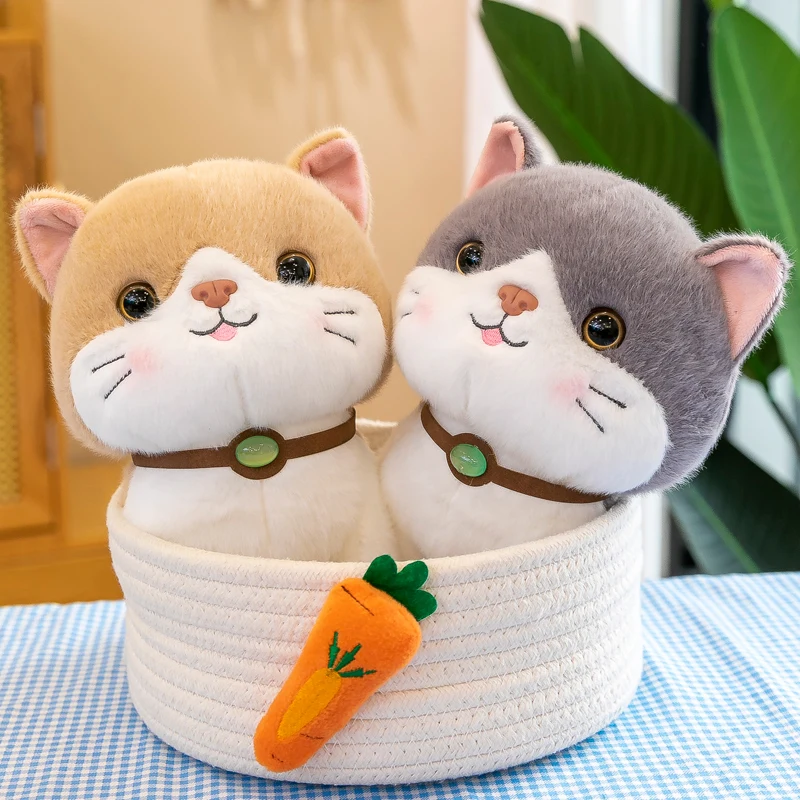 

25cm Cute Soft Cat Plush Toys Office Nap Pillow Home Comfort Cushion Child Decor Christmas Gift Cotton Doll