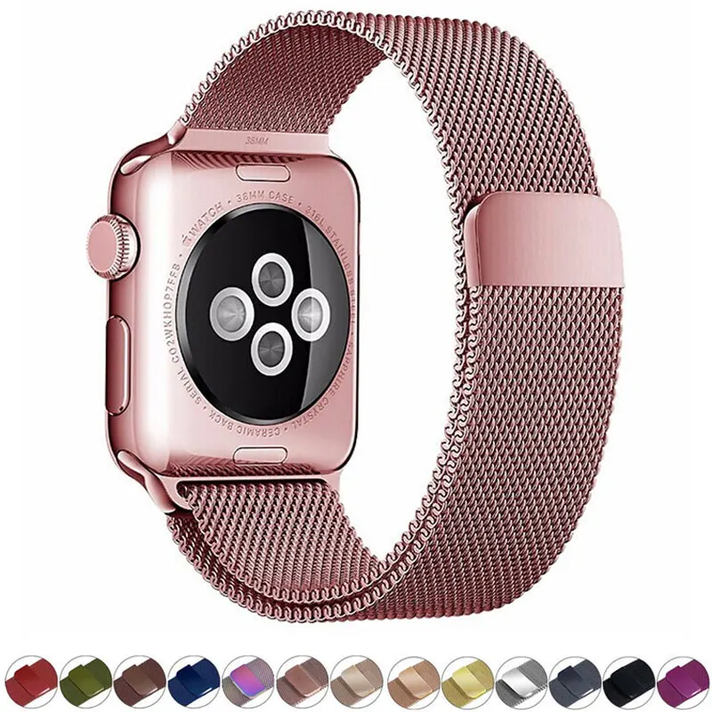 

Magnetic Loop Strap For Apple Watch Band 44mm 45mm 40mm 38mm 42mm Stainless Steel Metal Bracelet Correa for iWatch 3 4 5 SE 6 7