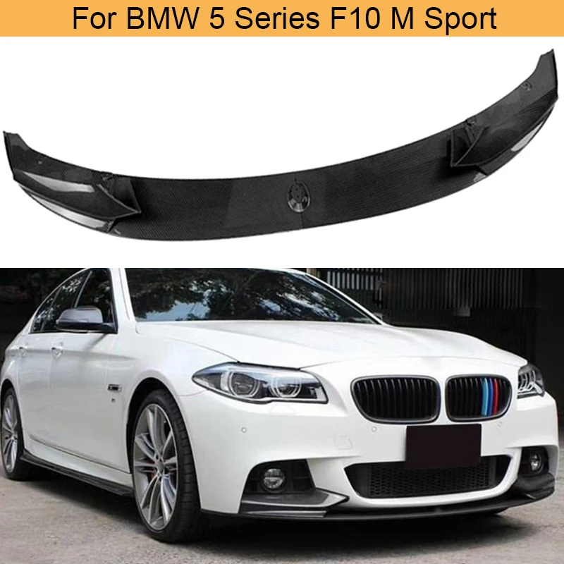 

Car Front Bumper Lip for BMW 5 Series F10 M Sport 2012-2016 Front Lip Chin Spoiler Splitters ABS Carbon Look / Gloss Black