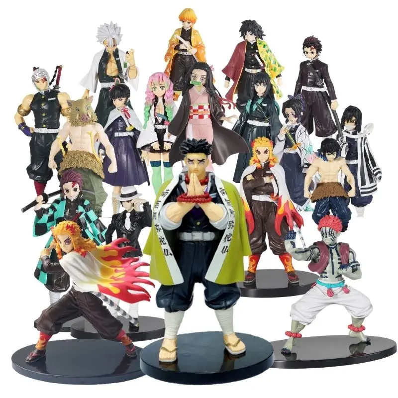 

Anime Demon Slayer Figure Kamado Tanjirou Nezuko Action Figures PVC Model Toys Zenitsu Figurine Inosuke Kimetsu No Yaiba Figura
