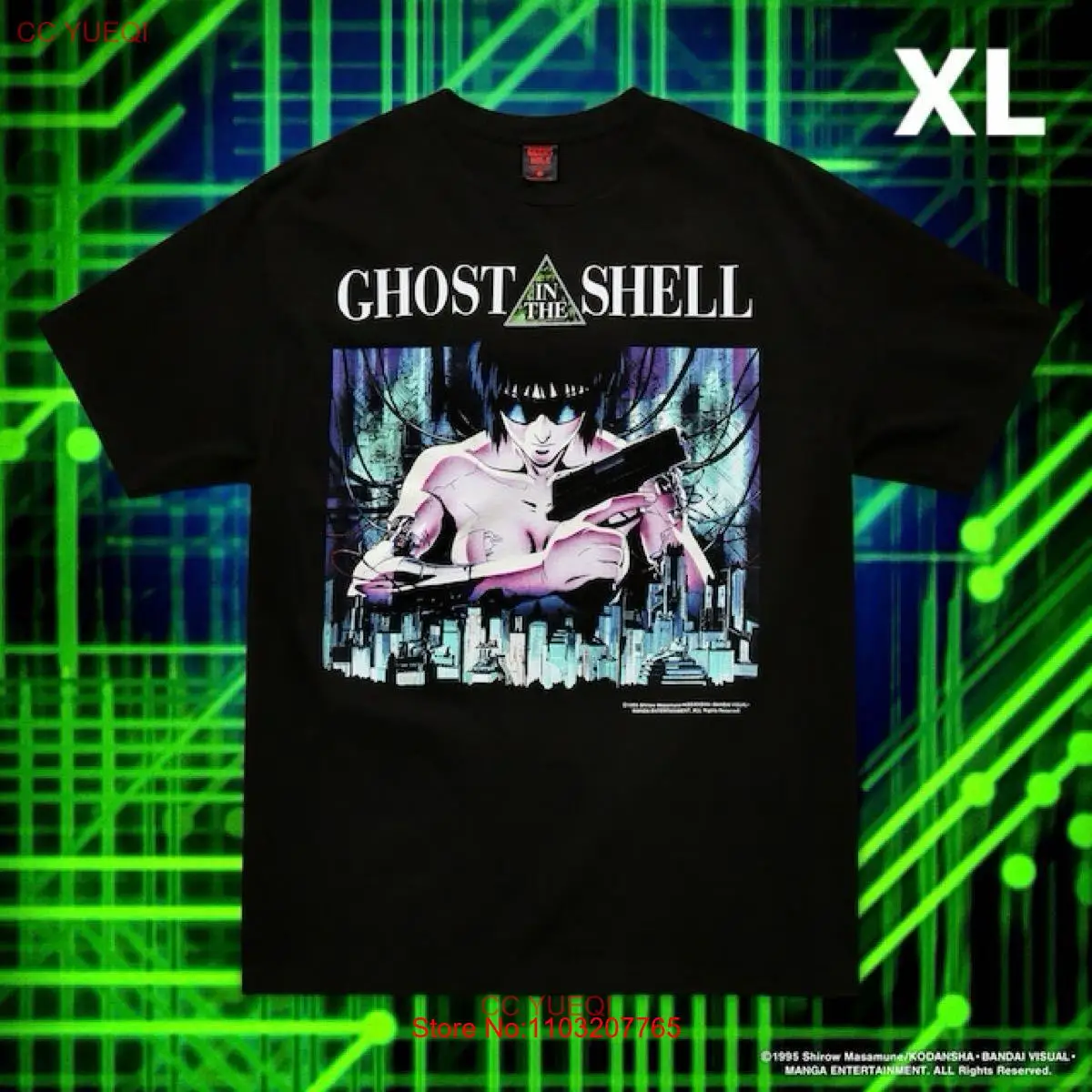 Футболка GEEKS с надписью GHOST IN THE SHELL Ghost in the Shell размер XL