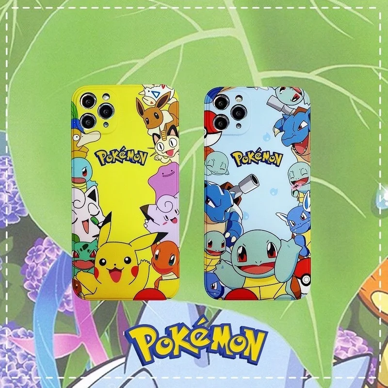 

Apple Cube Phone Case X Xs XR Pikachu Squirtle Applicable to Apple 11 Pro Max All-Inclusive Drop-Resistant XS Max