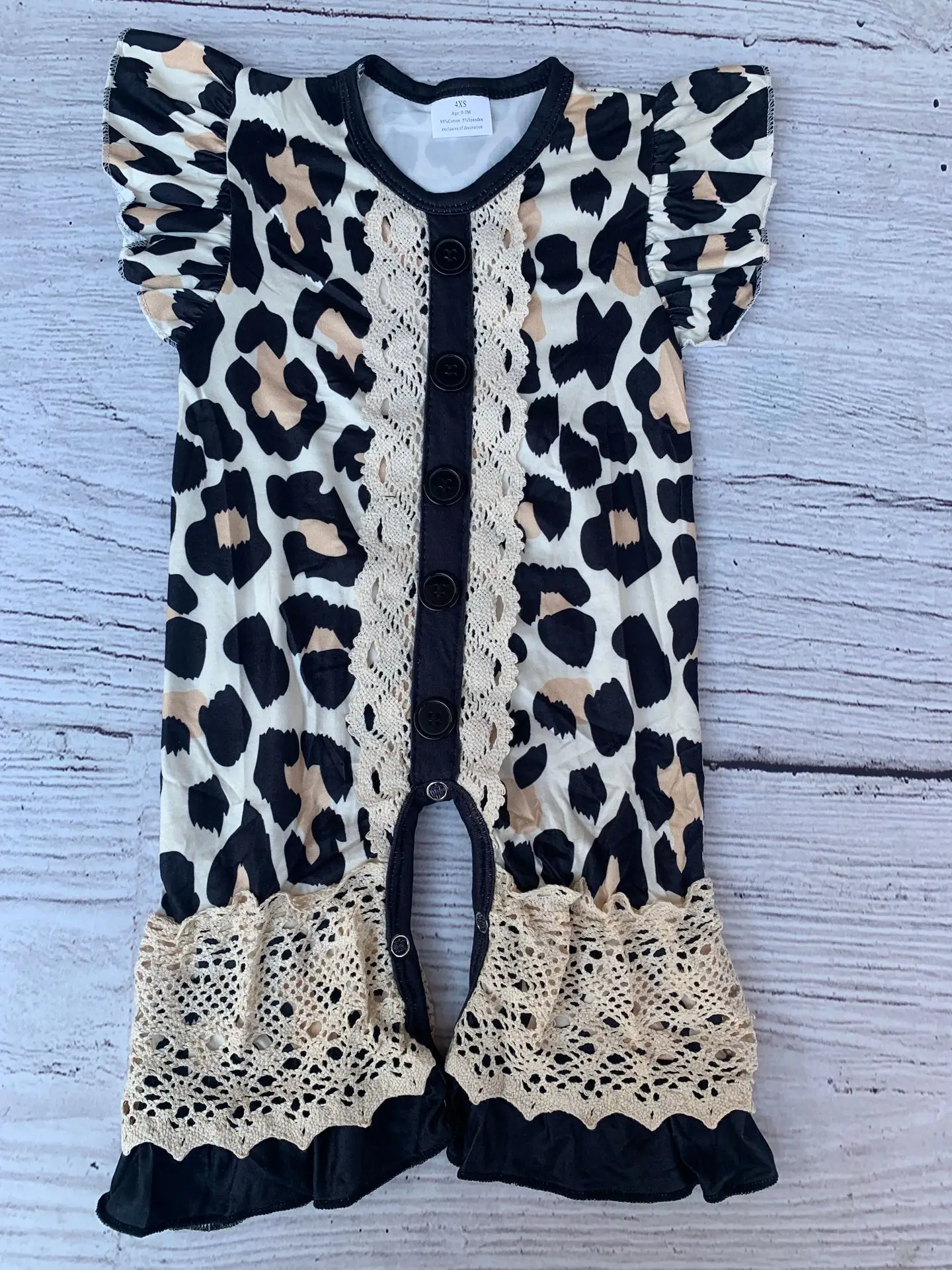 

Best selling boutique newborn onesie leopard print design girl climbing and romper tie-dye baby one-piece jumpsuit for girls