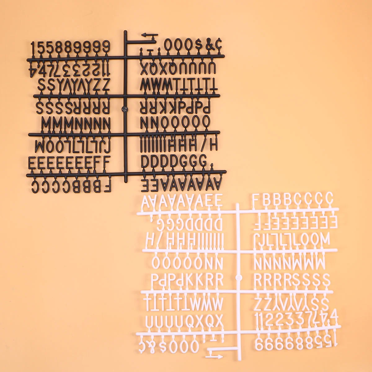 

580pcs English Letter Digital Symbol Board Set Simple Plastic Message Board for Home Store Bar (White, Pink, Sky Blue, Black,
