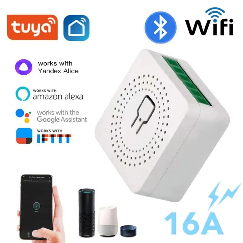 

Смарт-выключатель Tuya компактный двухсторонний с поддержкой Wi-Fi