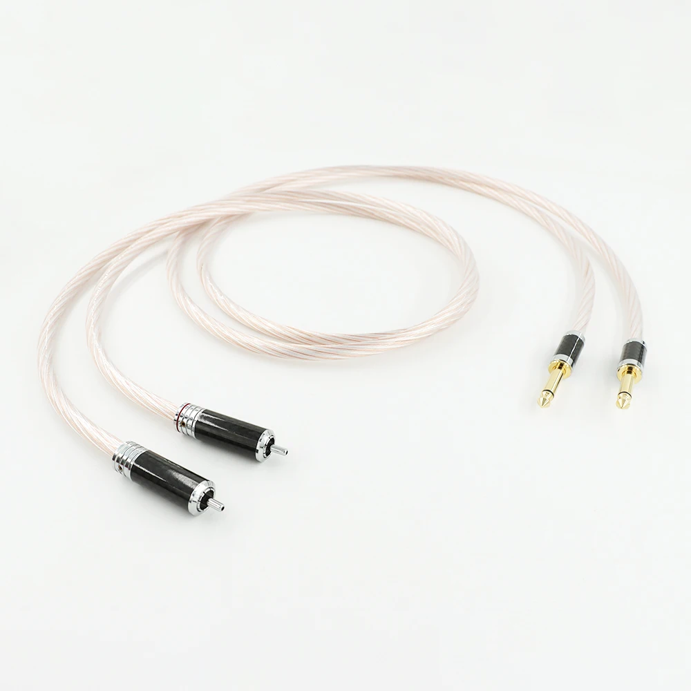 Кабель Hi-Fi RCA–6 5 TS Высокопроизводительный OCC серебристый смешанный аудиокабель