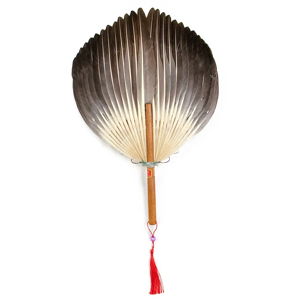 

Вентилятор ручной работы Kong Ming crafts Fan Zhuge Liang, веер в китайском стиле, встроенное Искусственное перо, веер