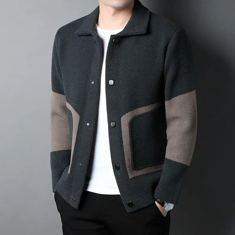 Top Grade New Autum Brand Fashion Knitwear Korean Style Mens Knitted Cardigan Sweater Casual Coats Jacket Male Clothing S28