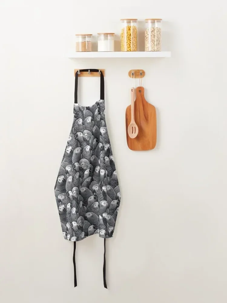 Фартук с рисунком африканского серого попугая кухонные фартуки для женщин