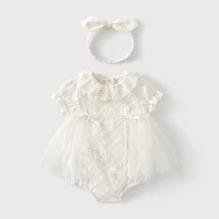 baby onesie summer dress thin clothes dress female baby bag fart dress childrens princess mesh skirt