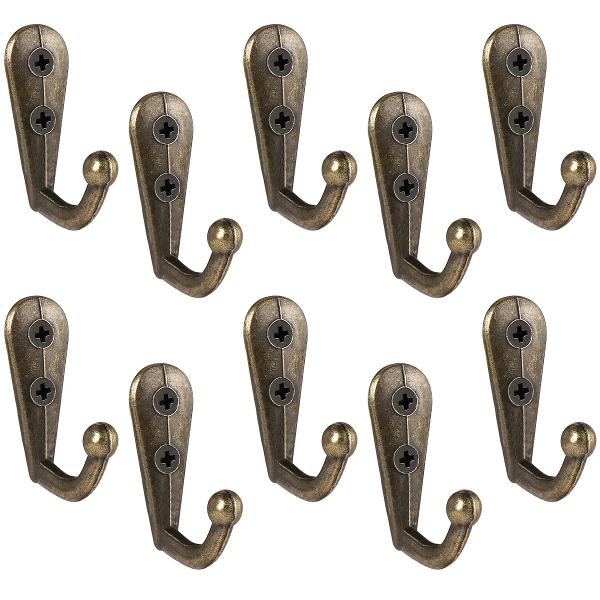 

BESTOMZ 10pcs Coat Hooks Heavy Duty Wall Mounted Hanger Closet Hooks for Towel Clothes