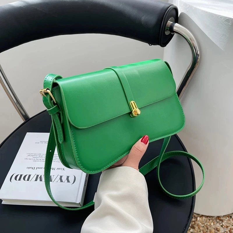 

Fashion Women's Shoulder Bag Crossbody Messenger Bag 2022 Female Solid Color Pu Leather Quality Ladies Small Square Bags Handbag