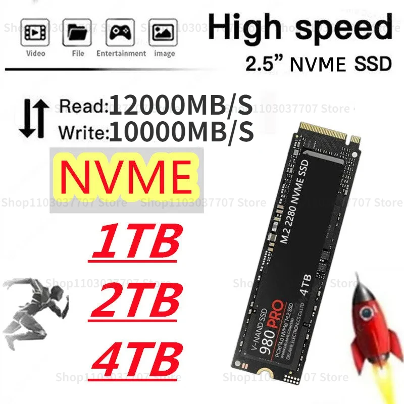 

Original 990PRO M.2 2280 NVME SSD Built-in Solid State Drive 1TB 2TB 4TB high speed for Laptop Desktop Computer PlayStation 5