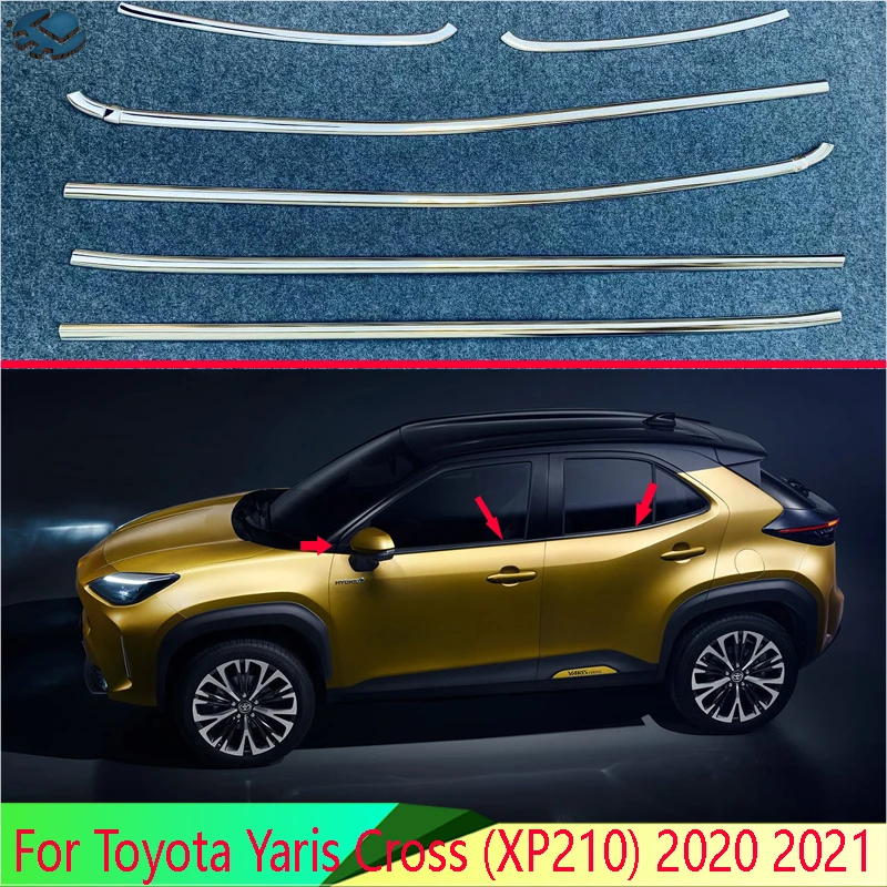 

Для Toyota Yaris Cross (XP210) 2020 2021, автомобильные аксессуары, оконный гарнир из нержавеющей стали, накладка на окно