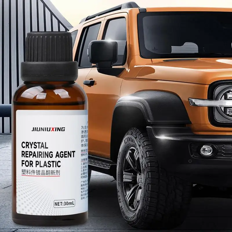 

30ml Car Plastic Coating Agent Auto Restore Agent Car Refresher With Sponge Crystal Repairing Refurbish Agent Car Clean Supplies