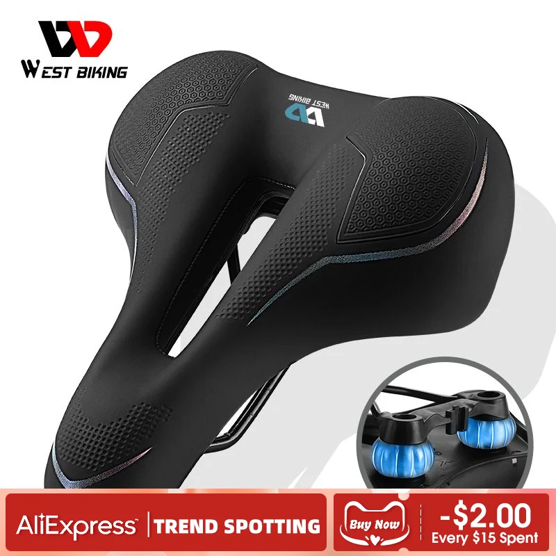 Saddle Comfortable Shockproof Cycling Seat Hollow Non-slip S
