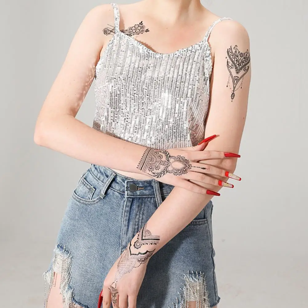 

Press-on Tattoo Safe Tattoo Lace Bracelet Tattoo Sticker Waterproof Self-adhesive Temporary Tattoo