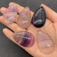 natural stone crystal reiki gem drop pendants charms for jewelry making diy necklace earrings purple agate accessories 5pcsset