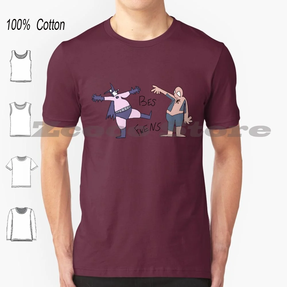 Мужская и женская мягкая модная футболка Bes Fwens из 100% хлопка, надпись «Baman Piderman Friend Friendly Bestie Besties Fwens»