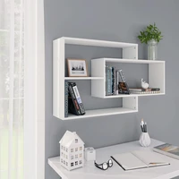 wall shelves white 104x20x585 cm agglomerated