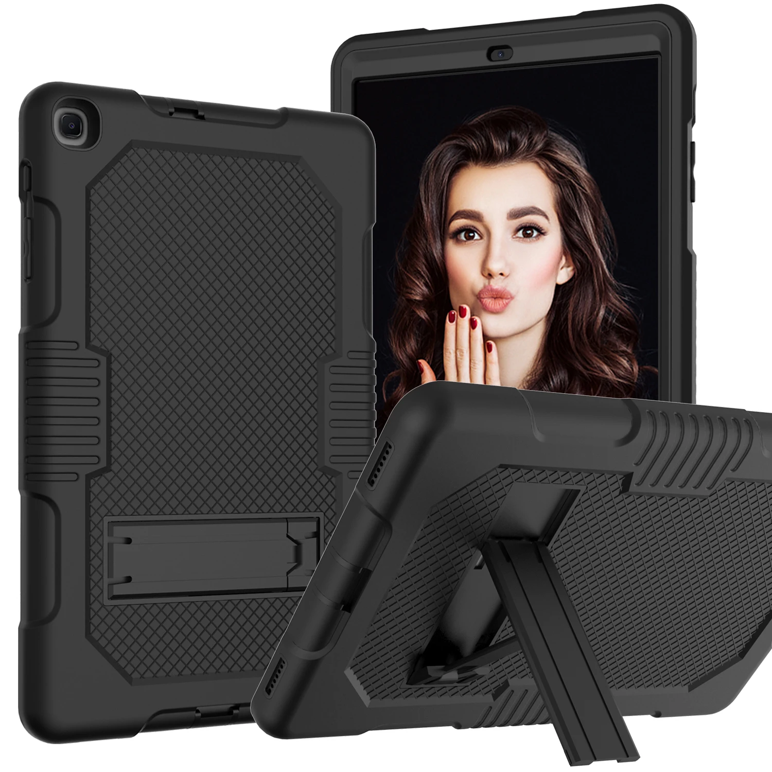 

For Samsung Galaxy Tab A8 10.5 SM-X200 X205 SM-X207 Hybrid Armored Silicon Shockproof Rugged Drop Protective Case with Kickstand