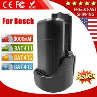3000mah battery for bosch 12v li ion bat411 rechargeable bat412a bat413a d 70745gop 2607336013 2607336014 ps20 2 ps40 2