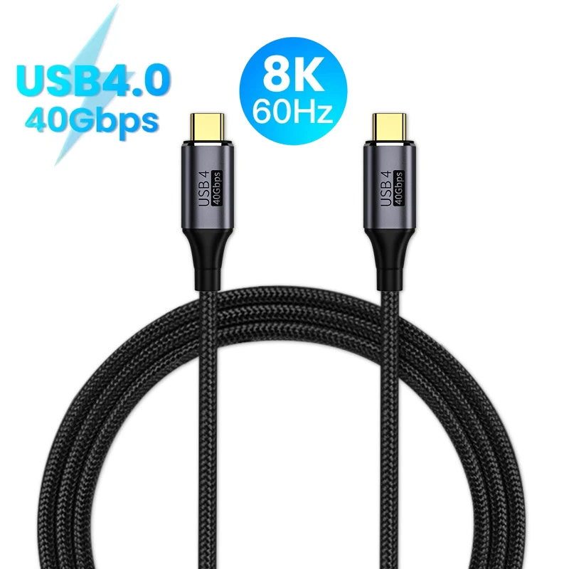 

Многофункциональный кабель для передачи данных RYRA Type-c на Type-c USB4.0, 100 Вт, 5 А, быстрая зарядка, 8K, 60 Гц, 40 Гбит/с, кабель для передачи данных, ауди...