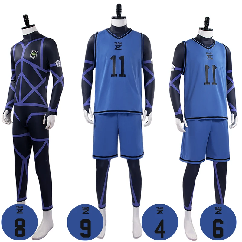 

Anime BLUE LOCK Cosplay Isagi Yoichi Chigiri Hyoma Cosplay Costume Wig T-shirt Shorts Jumpsuits Halloween Costumes for Women Men