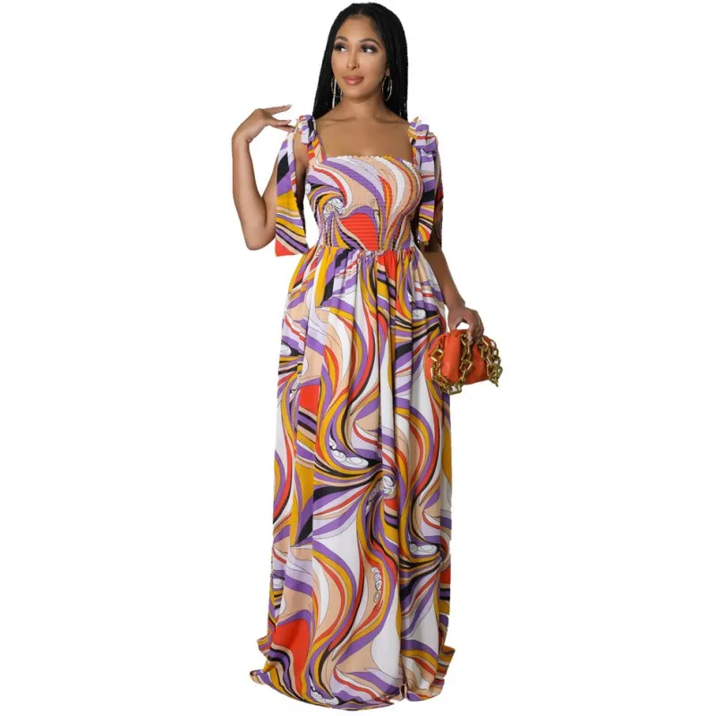 

Элегантные африканские платья для женщин Дашики Лето-Осень платье макси Женская традиционная африканская одежда Волшебные длинные платья