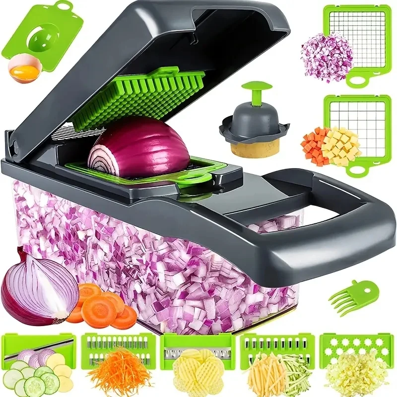 

Multi-functional set Kitchen Vegetable and Fruit Dicing Processor Grater Kitchen Accessories Manual Chopper Kitchen Slicer Cut