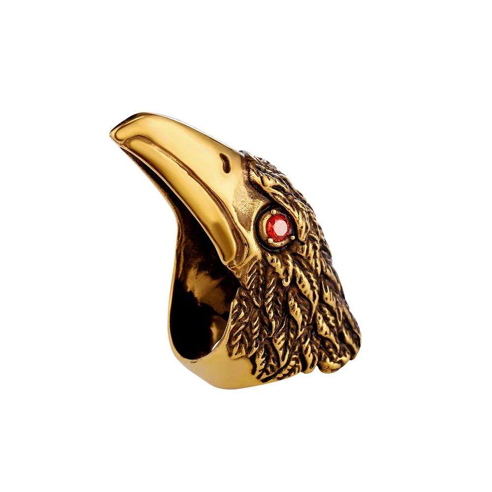 

Кольцо мужское винтажное в стиле панк-рок, из нержавеющей стали