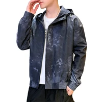 spring and autumn new mens coat jacket youth camouflage hooded casual jacket running sports casual jacket mens clothing