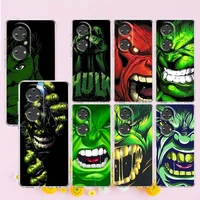 marvel super hulk art for huawei p50 p40 p30 p20 lite 5g pro nova 5t y9s y9 prime y6 2019 transparent soft tpu phone case