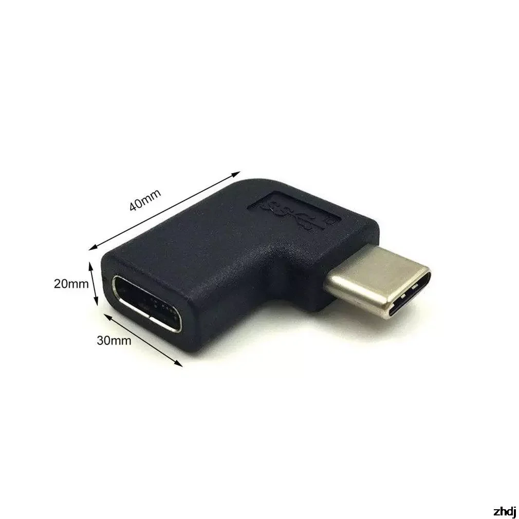

Degree Right Angle USB 3.1 Type C Male to Female Converter USB-C Adapter For Samsung Huawei Smart Phone Portable Connector