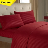 11 color satin weave bedding 3 or 4 pcs set luxury king size elastic band mattress cover washed fitted bed sheet set pillowcase