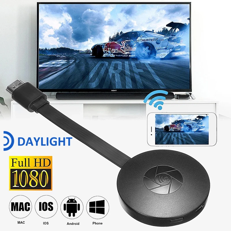DLS Miracast TV Dongle Wifi беспроводной ТВ-Стик Поддержка HDMI-совместимый 1080P HD адаптер для