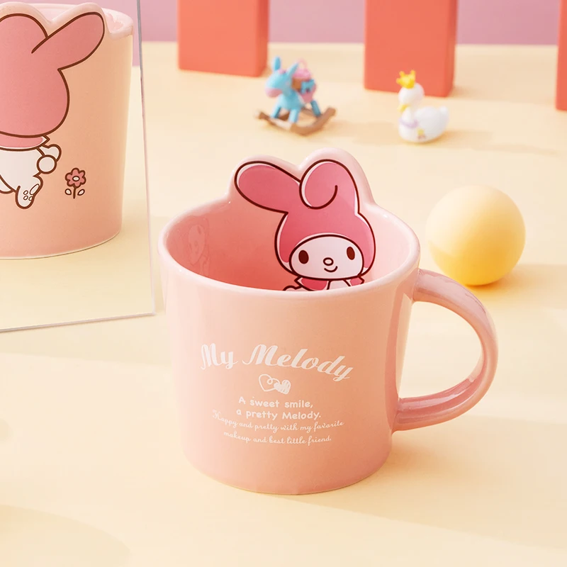 Розовая кавайная мультяшная персональная керамическая чашка My Melody Purin Dog аниме