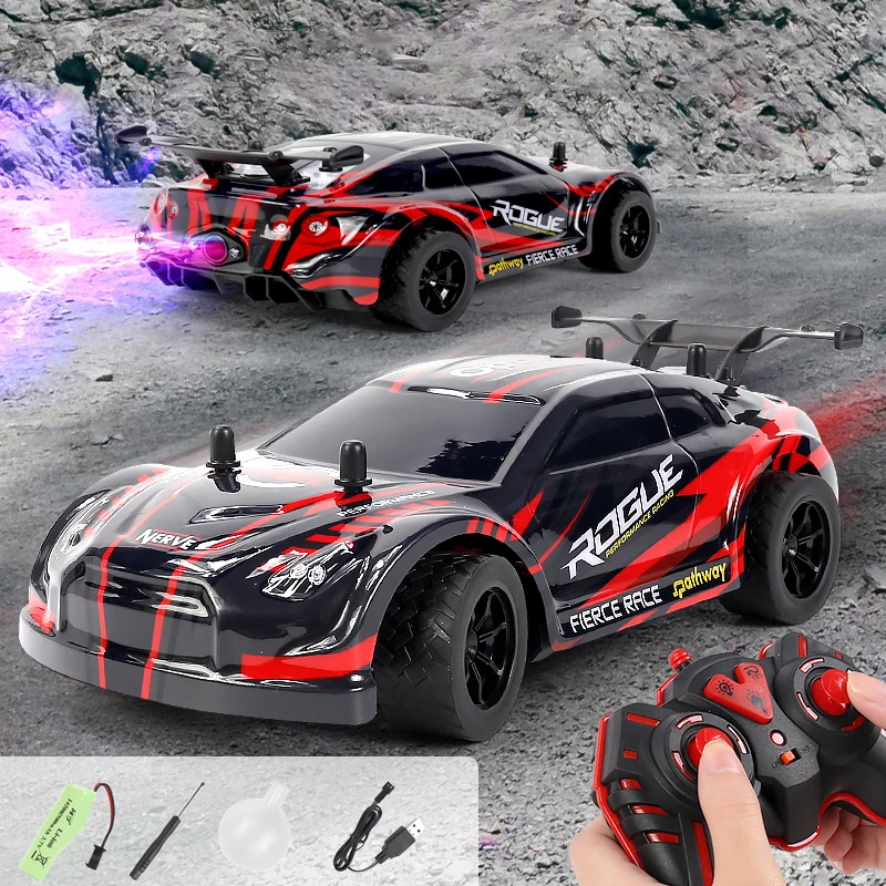 

2.4 GHz RC Spray Car PVC Light 20km/h High Speed Drift Toys Vehicle Off-Road Racing Remote Control Gift Toys For Children Gifts