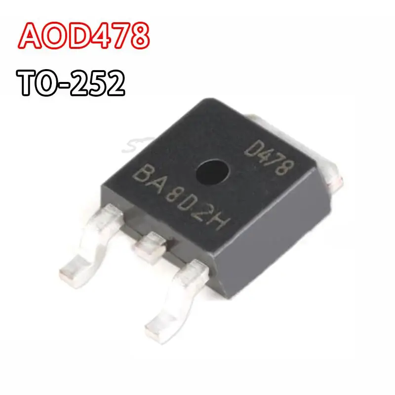 

10PCS AOD478 SOT252 D478 TO-252 SMD new MOS FET transistor