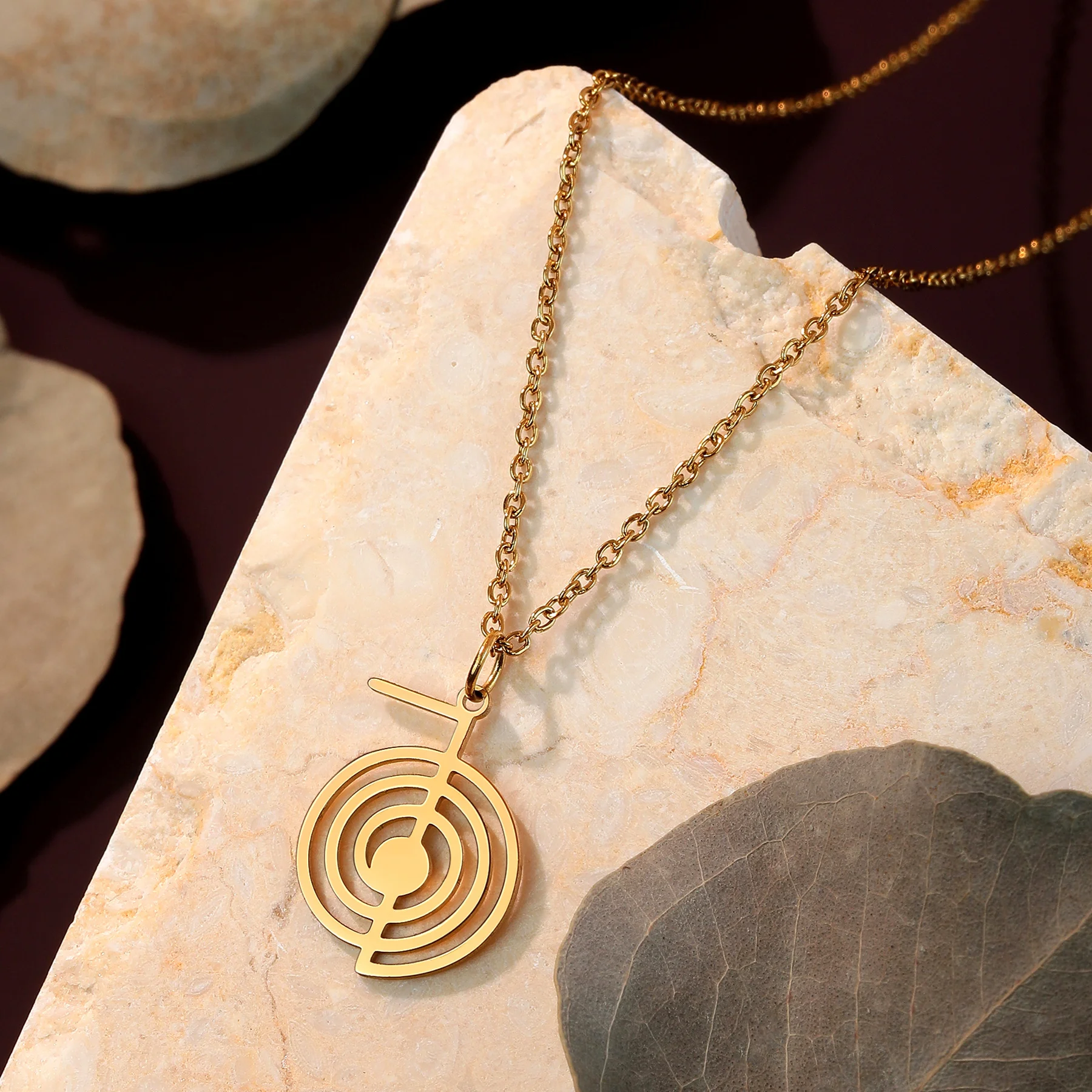 Ожерелье с подвеской Reiki Cho Ku Rei из нержавеющей стали для женщин модные ювелирные