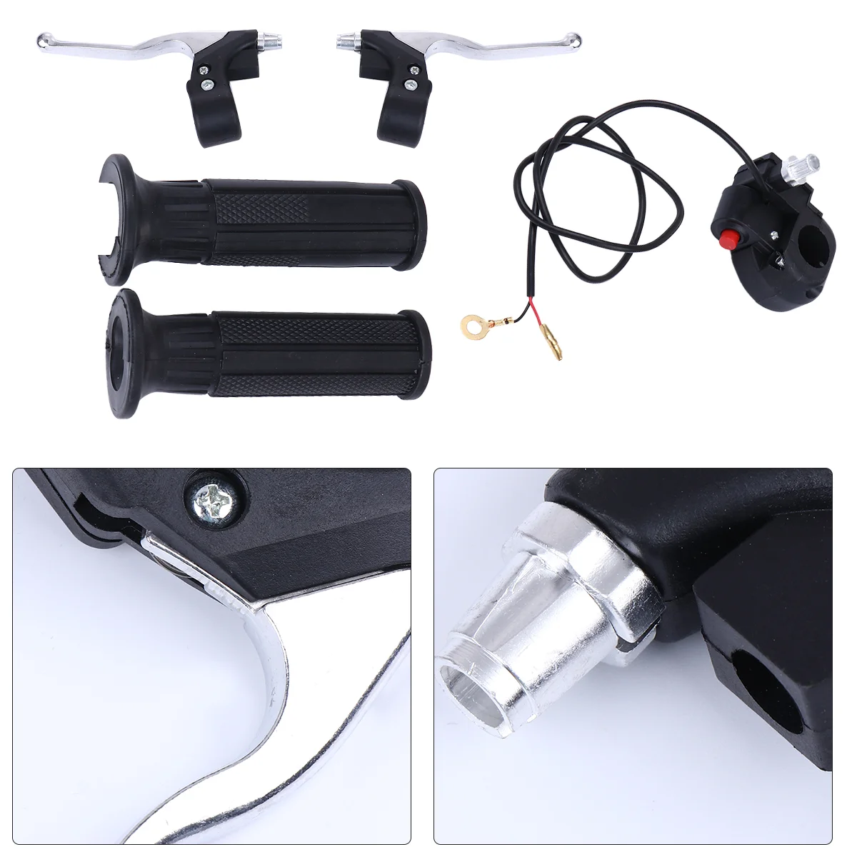 

1 комплект ручка для мотоцикла, крепкий черный переключатель вкл/выкл, рычаг тормоза дроссельной заслонки для карманного велосипеда, мотоци...