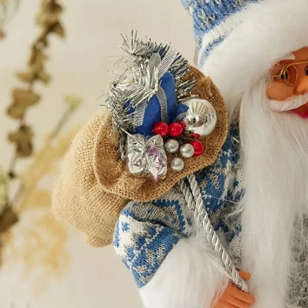 30/45 см кукла Санта-Клауса стоячая плюшевая статуя украшения большого размера с