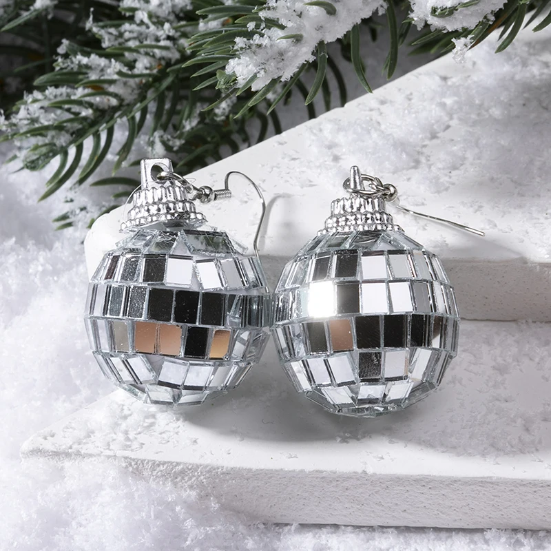 Серебристые винтажные серьги-капельки YEYULIN