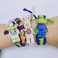 star wars anime figure block woven bracelet bracelet figures assembled doll kid friends child toys for girls boys gift