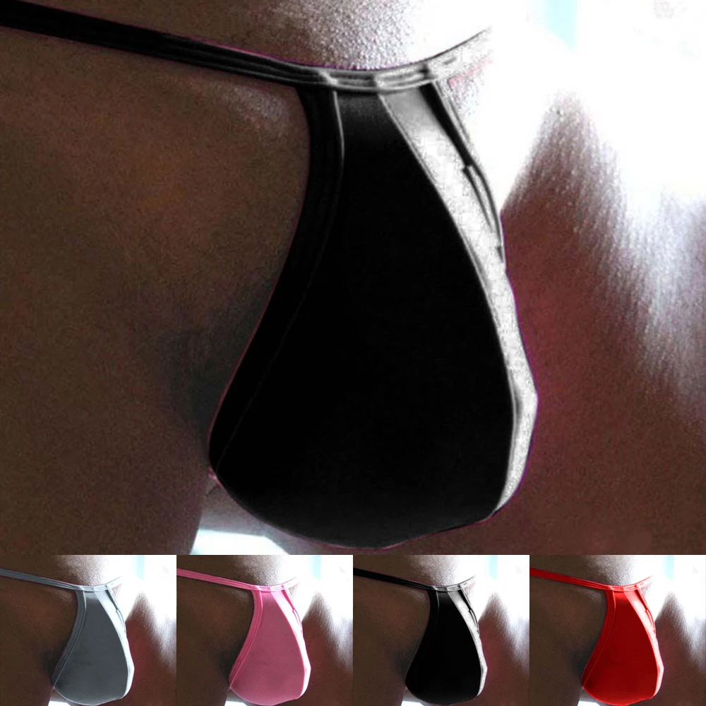 

Men Sexy G-String Thong Stretchy Breathing Pouch T-back Jockstrap Underwear Smooth Briefs Tangas Thongs Underpants Men Low Waist