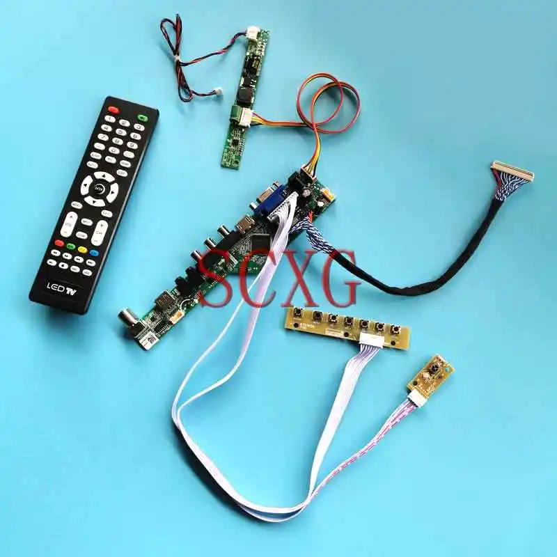 

TV Analog Screen Controller Board Fit M170ETN01.1 M170EGE MT170EN01 DIY Kit 17" VGA AV USB HDMI-Compatible LVDS 30 Pin 1280*1024