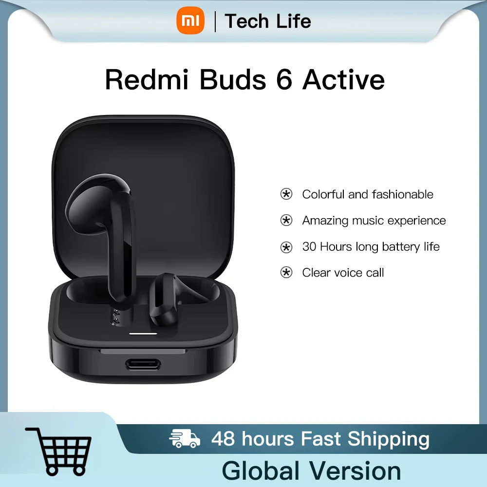 Xiaomi Redmi Buds 6 Активная глобальная версия TWS Наушники Bluetooth 5 4 режима 30 часов